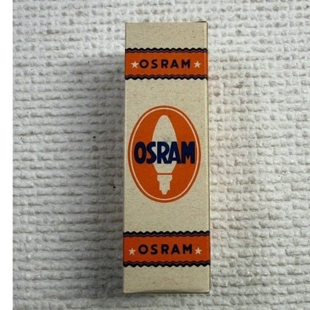 Vintage Osram Replacement Lamp Light Bulb 125/130V‎ 15W Cand. B Perla New in Box